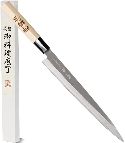 Amazon｜正本総本店 本霞・玉白鋼 柳刃刺身庖丁 24cm 刀身:玉白鋼、柄
